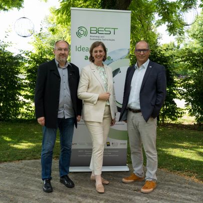 Walter Haslinger (GFBEST), LRin Barbara Eibinger Miedl (Land Steiermark), Roman Schmid (GF BEST)