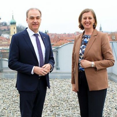 Leonhard Schneemann (Wirtschaftslandesrat Burgenland) & Barbara Eibinger-Miedl (Wirtschaftslandesrätin Steiermark)