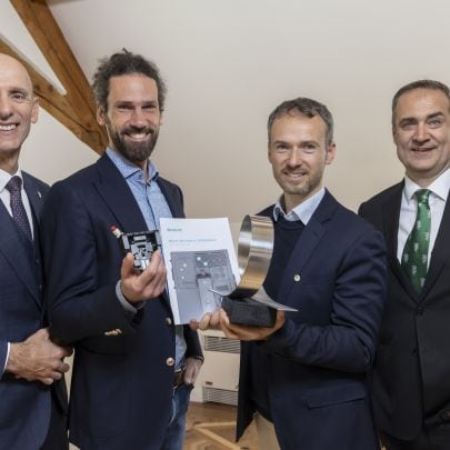 Landesrat Willibald Ehrenhöfer, Gerhard Prossliner (Brave), Christian Hill (Brave) und Christoph Ludwig (SFG)