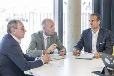 RLB-Generaldirektor Martin Schaller, Landesrat Willibald Ehrenhöfer, SFG-Geschäftsführer Christoph Ludwig