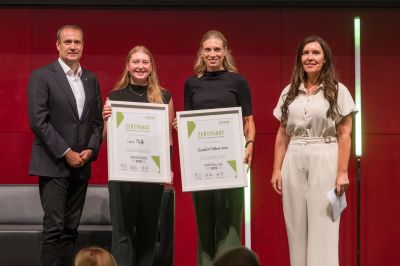 SFG-Geschäftsführer Christoph Ludwig, Lena Pfeiffer, Elisabeth Mittelbach-Krenn, Leiterin des Styrian Food Hub Susanne Urschler