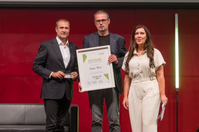 SFG-Geschäftsführer Christoph Ludwig, Thomas Pfister, Leiterin des Styrian Food Hub Susanne Urschler